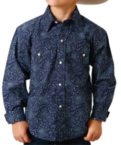 Roper Boys' Vintage Paisley Snap Shirt