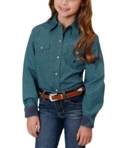 Roper Girls' Circuit Foulard Snap Shirt