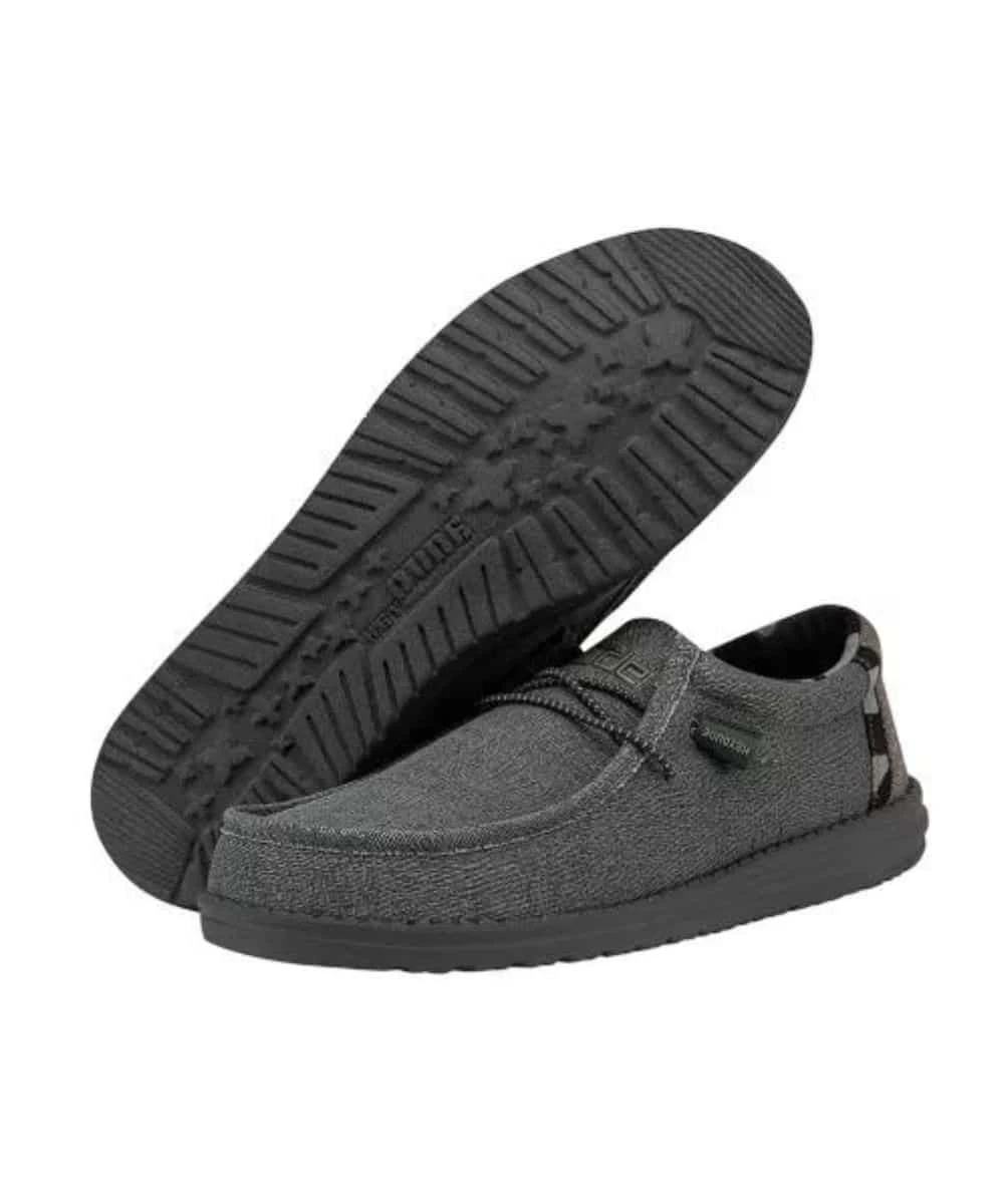 Hey Dude Men's Blue Camo Wally Shoe