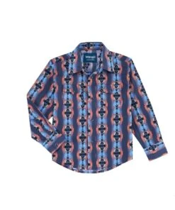 Wrangler Boys' Checotah Print Snap Shirt