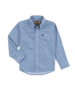 Wrangler Boys' Blue Button Down Shirt