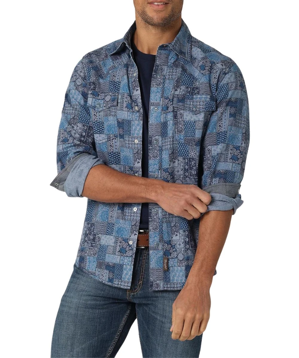 Wrangler Men's Western Snap Shirt