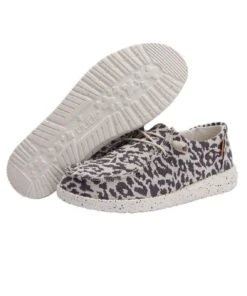Hey Dude Women's Cheetah Grey Wendy Woven Shoe