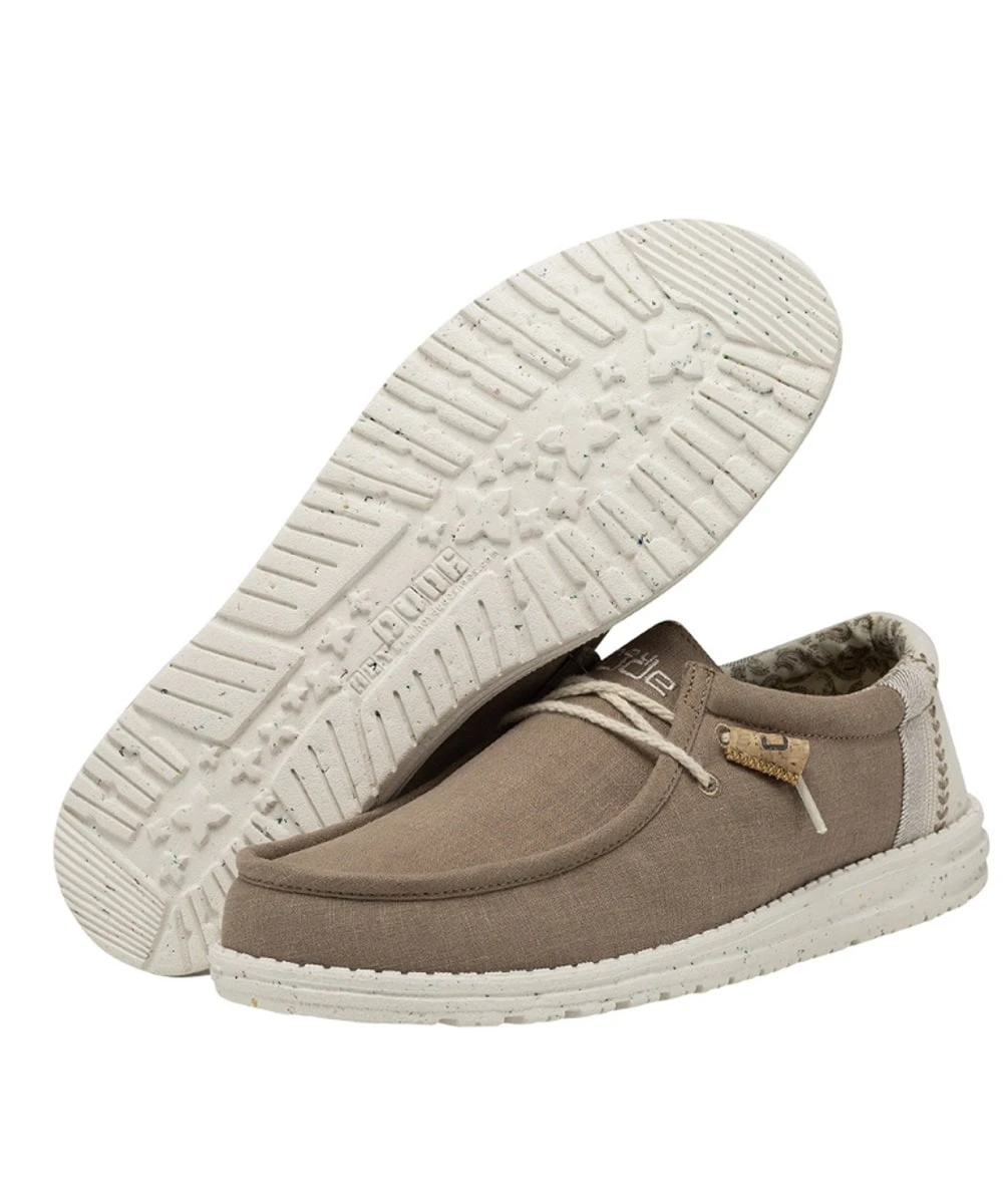 Hey Dude Men's Natural Clay Wally Linen Shoe