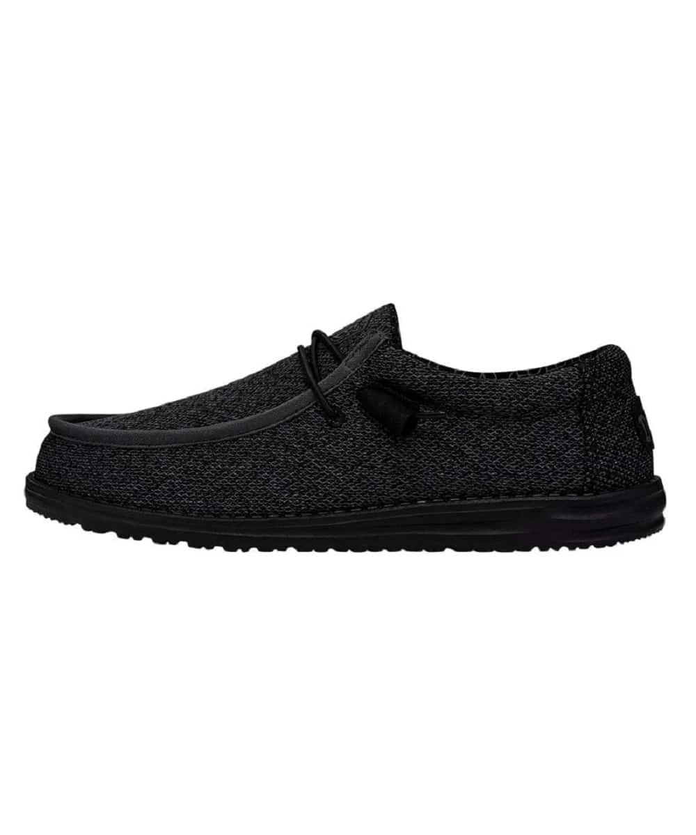 Hey Dude Men's Total Black Wally Sox Wide Shoe - Image 2