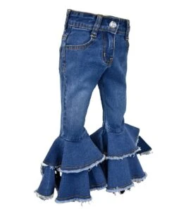 Cowboy Hardware Girls' Ruffled Flared Jean