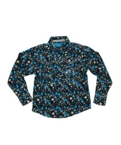 Cowboy Hardware Girls' Floral Snap Shirt