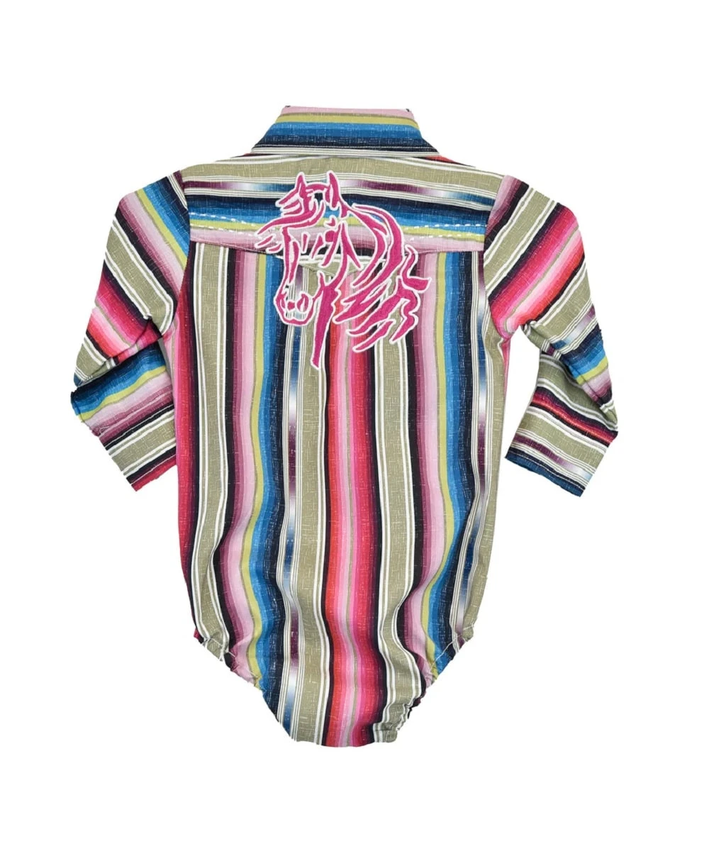 Cowgirl Hardware Infant Girls' Serape Snap Onesie - Image 2