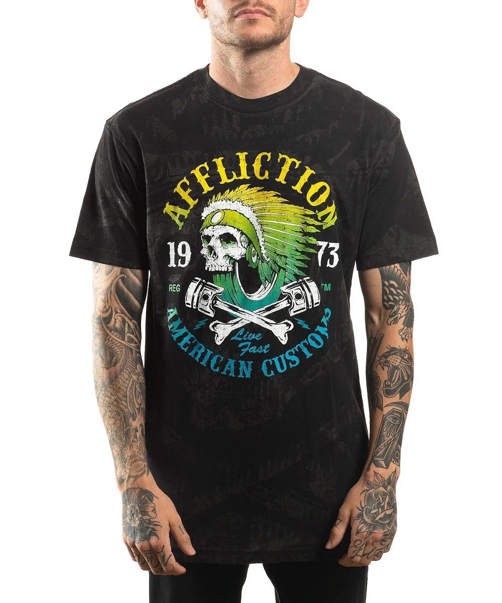 Affliction Men's Legacy Collection Black Drive Speed Tee