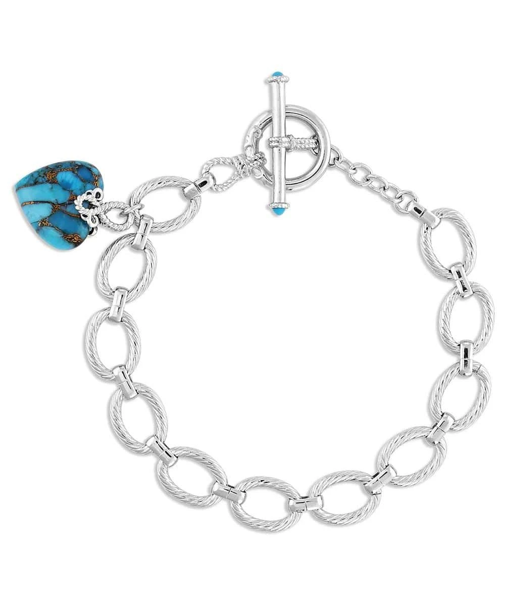 Montana Silversmiths Women's Untamable Heart Of Stone Bracelet