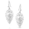 Montana Silversmiths Women's Chiseled Arrowhead Earrings