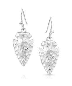 Montana Silversmiths Women's Chiseled Arrowhead Earrings