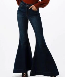 Grace In LA Women's High Rise Flare Jean