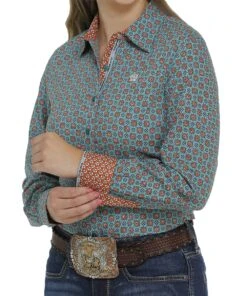 Cinch Women's Geo Print Button Down Shirt