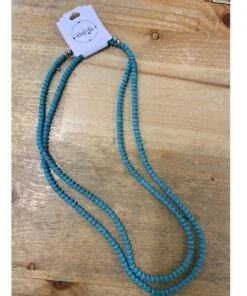 West & Co. Women's Long Turquoise Bead Necklace