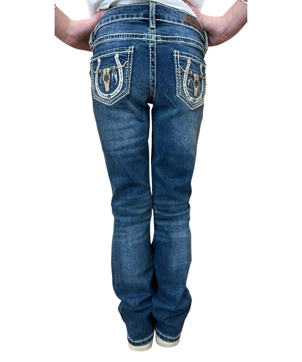 Rock & Roll Cowgirls' Longhorn Bootcut Jean - Image 2