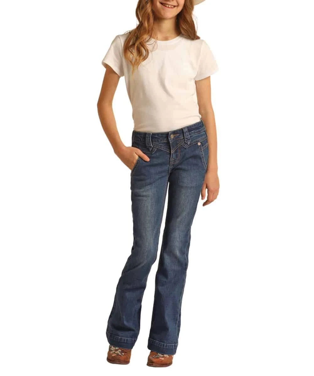 Rock & Roll Cowgirl Girls' Trouser Jean