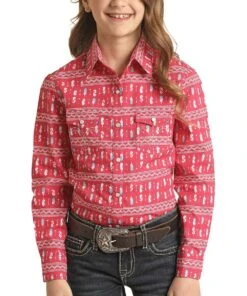 Panhandle Girls' Feather Snap Shirt