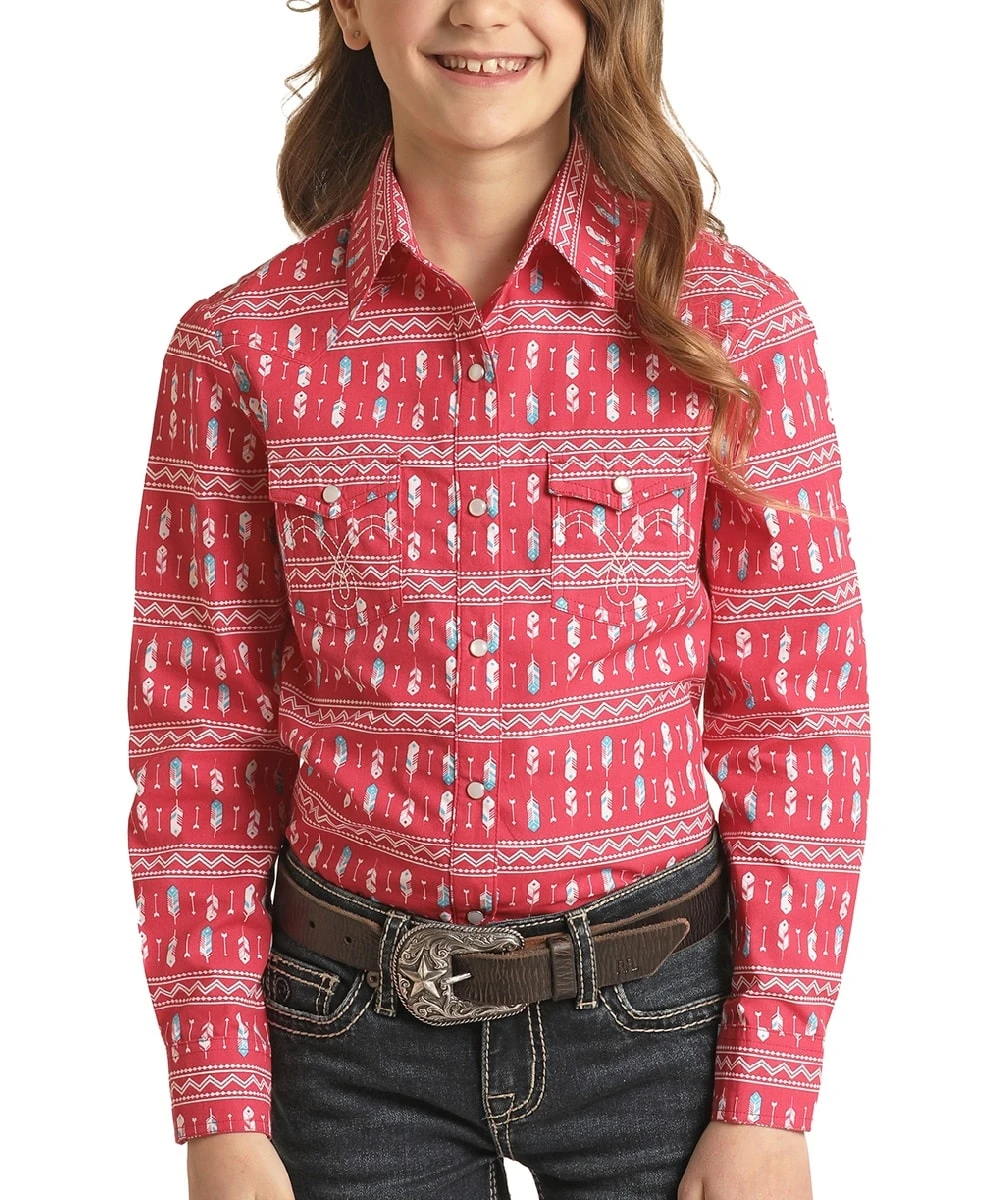 Panhandle Girls' Feather Snap Shirt