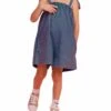 Oddi Girls' Washed Denim Romper