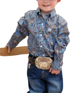 Cinch Toddler Boys' Paisley Button Down Shirt