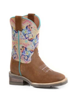 Roper Big Kids' Printed Horses Boot