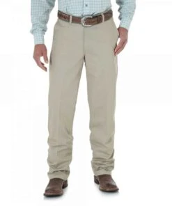 Wrangler Men's Riata Flat Front Relax Fit Casual Pants