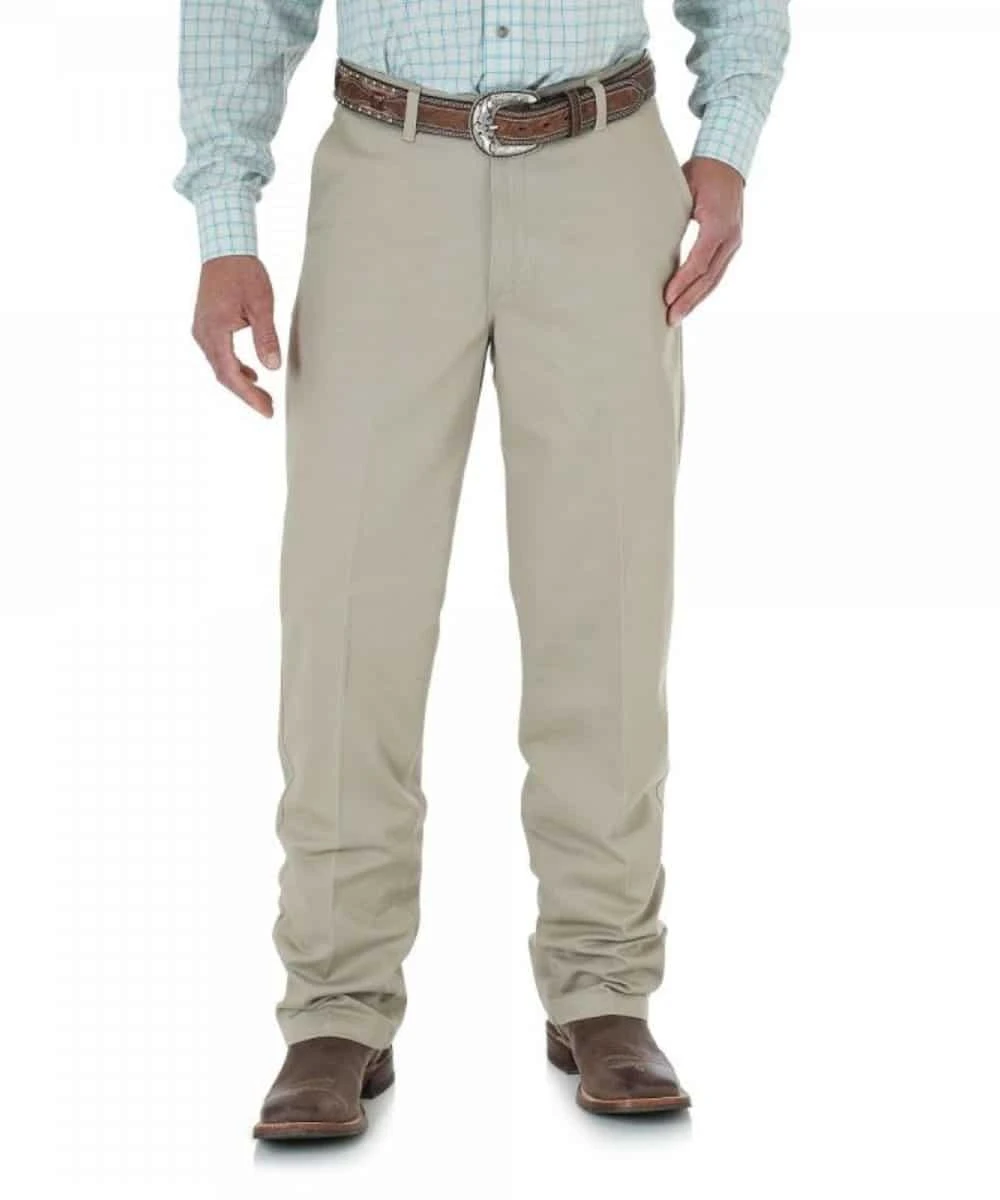 Wrangler Men's Riata Flat Front Relax Fit Casual Pants