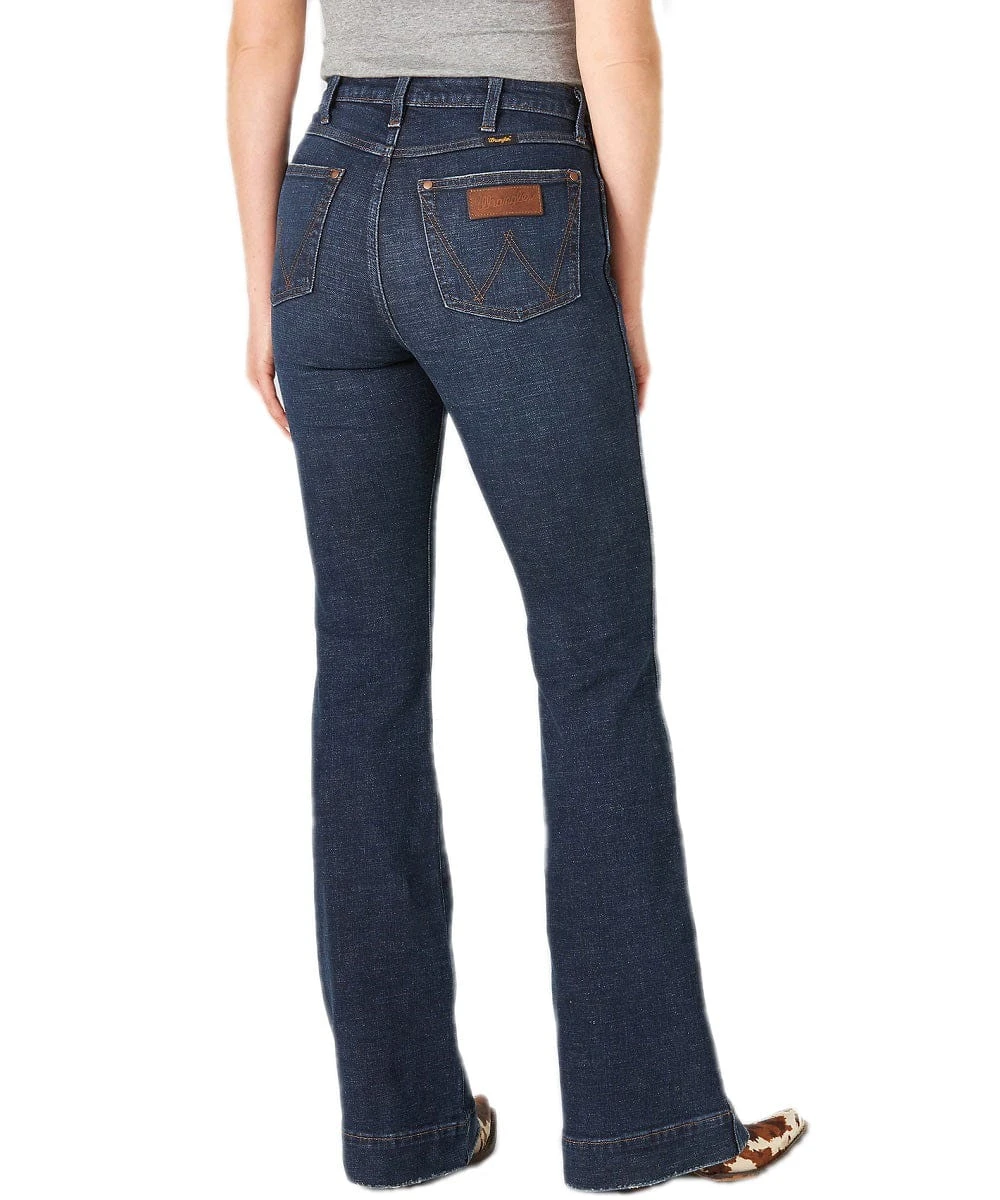 Wrangler Women's Retro Green Jean High Rise Trouser - Image 2