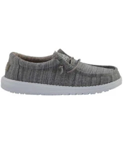 Hey Dude Youth Linen Stone Wally Shoe