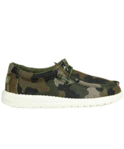 Hey Dude Youth Camo Print Wally Shoe