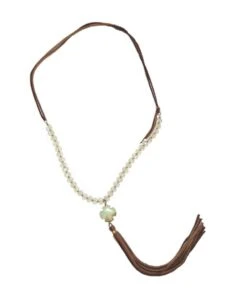 J. Forks Designs Women's Clear Crystal Beaded Necklace