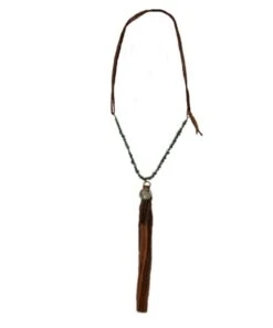 J. Forks Designs Women's Kingman Turquoise Chip Beaded Necklace