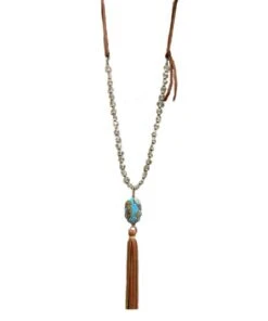 J. Forks Designs Women's Light Golden Crystal Necklace