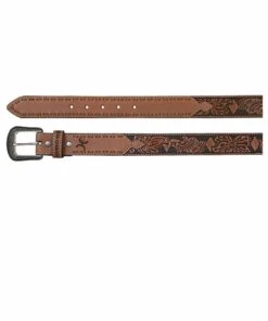 Trenditions Men's Hooey Floral Diamond Belt
