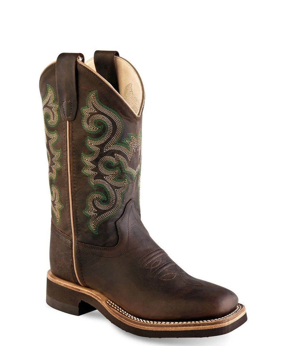 Old West Children's Broad Square Toe Boot