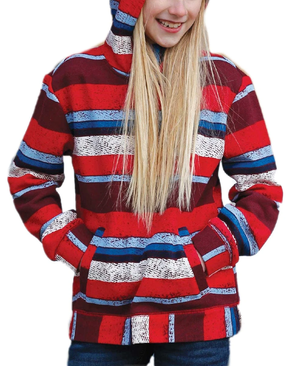 Cruel Girl Girls' Striped Hoodie