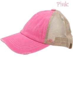 Ccbeanie Girls' Distressed Criss Cross Cap