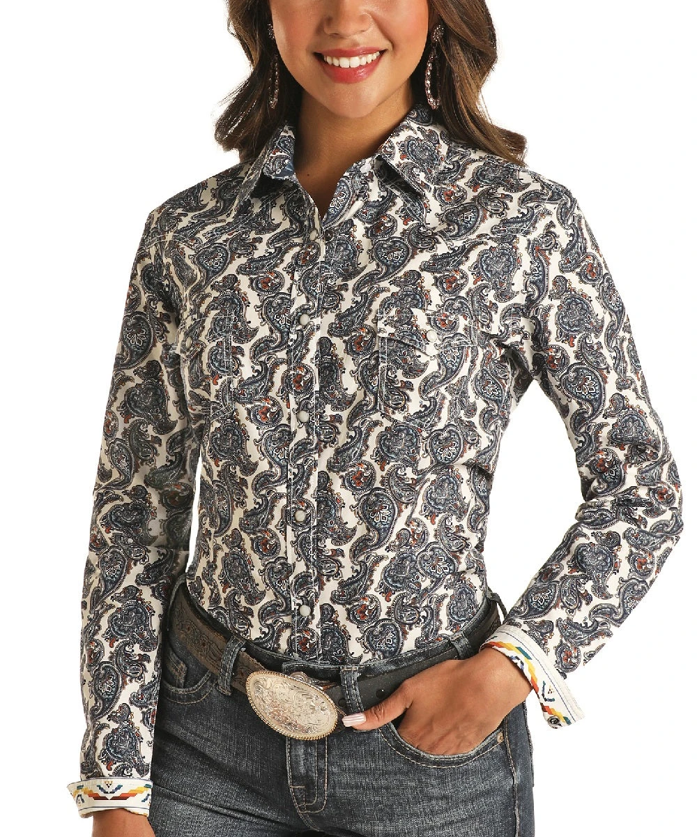Panhandle Women's Paisley Print Snap Shirt