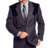 Circle S Men's Charcoal Gray Western Sport Coat