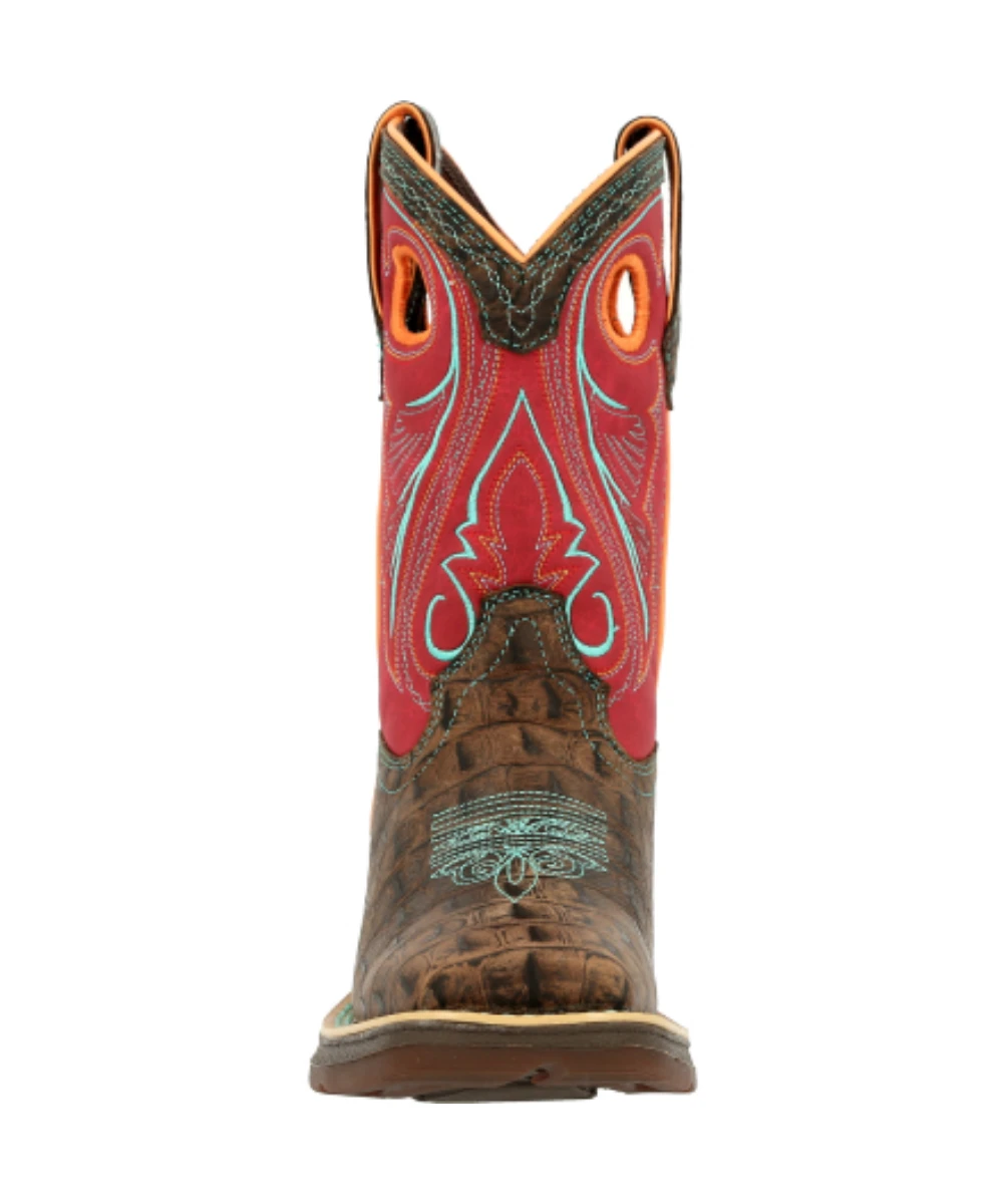 Durango Kids' Lil' Rebel Little Kids' Gator Embossed Boot - Image 5