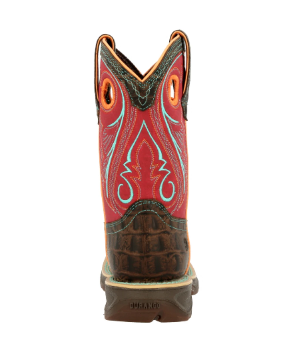 Durango Kids' Lil' Rebel Little Kids' Gator Embossed Boot - Image 4