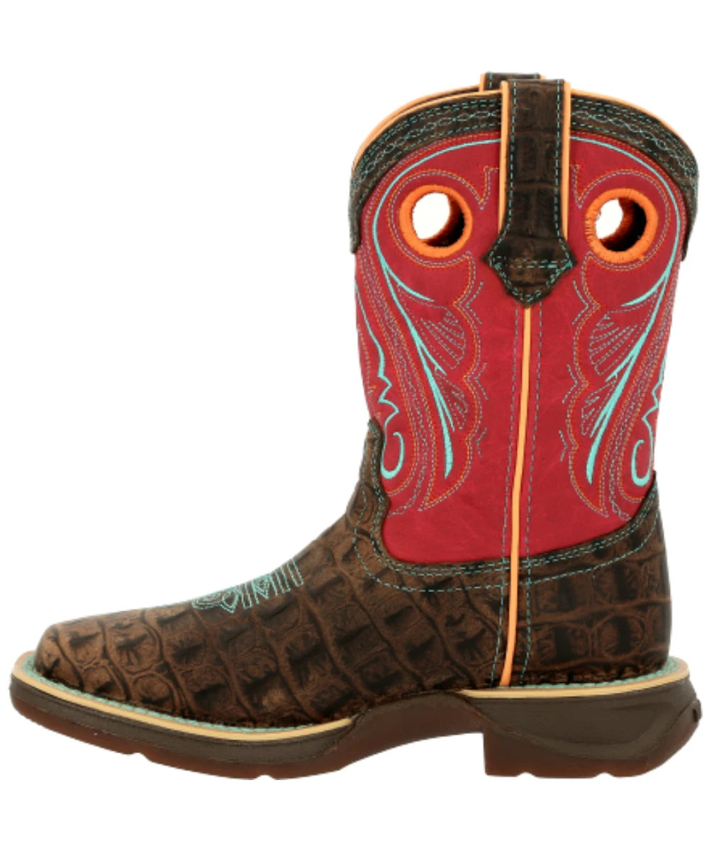 Durango Kids' Lil' Rebel Little Kids' Gator Embossed Boot - Image 3