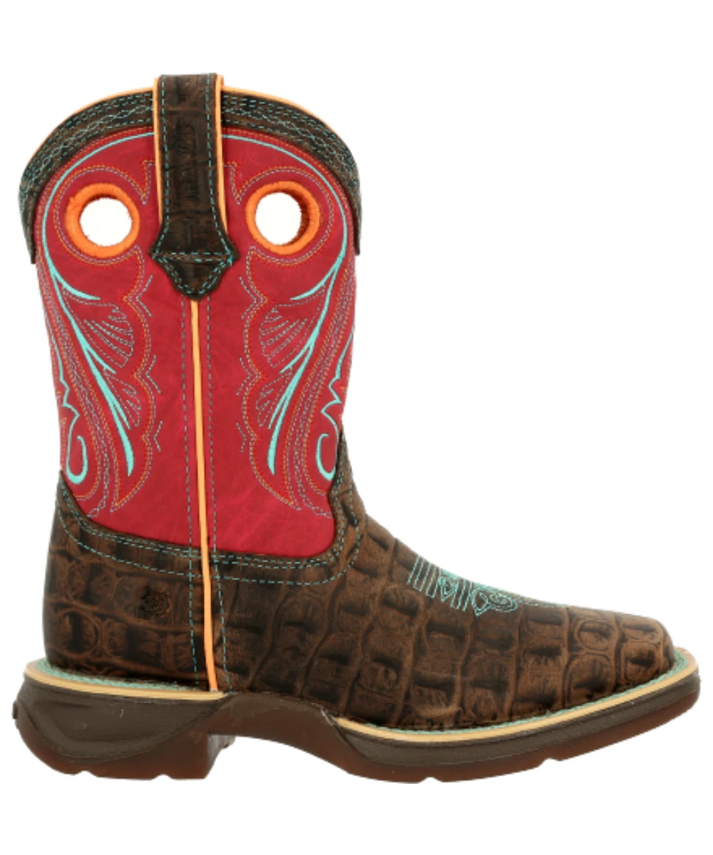 Durango Kids' Lil' Rebel Little Kids' Gator Embossed Boot - Image 2