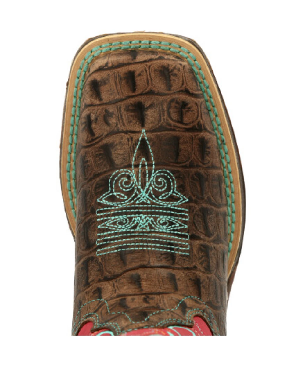 Durango Kids' Lil' Rebel Little Kids' Gator Embossed Boot - Image 6