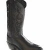 Old West Men's Black Leather Western Boot