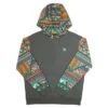 Hooey Youth Roughy Summit Grey Aztec Hoodie