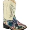 Old West Infant Snake Skin Print Boot